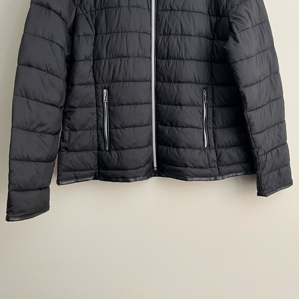 Black Packable Puffer Jacket Women's Sz XL - Picture 3 of 8